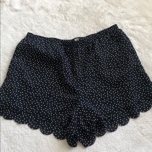 Black and white polka dot LC shorts